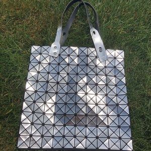 ISSEY MIYAKE SILVER TOTE